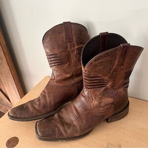 Ariat Quickdraw Boots Size 12 D Square Toe Western Cowboy Orange Leather Pull On Ariat | Shoes | Ariat Quickdraw Boots Size 2 D Square Toe  main image 4